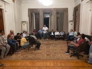 ايمن عبد المجيد يدعم صحفيي الوفد في اعتصامهم لتطبيق الحد الأدنى