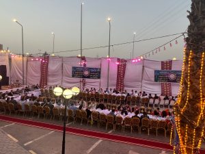 رئيس جامعة بنها يشارك الطلاب حفل الإفطار الجماعى